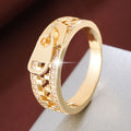 1 Trendy Zipper-design Women's Ring Inlaid with Synthetic Synthetic Zirconia