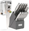 15 Pieces Knife Set With Block