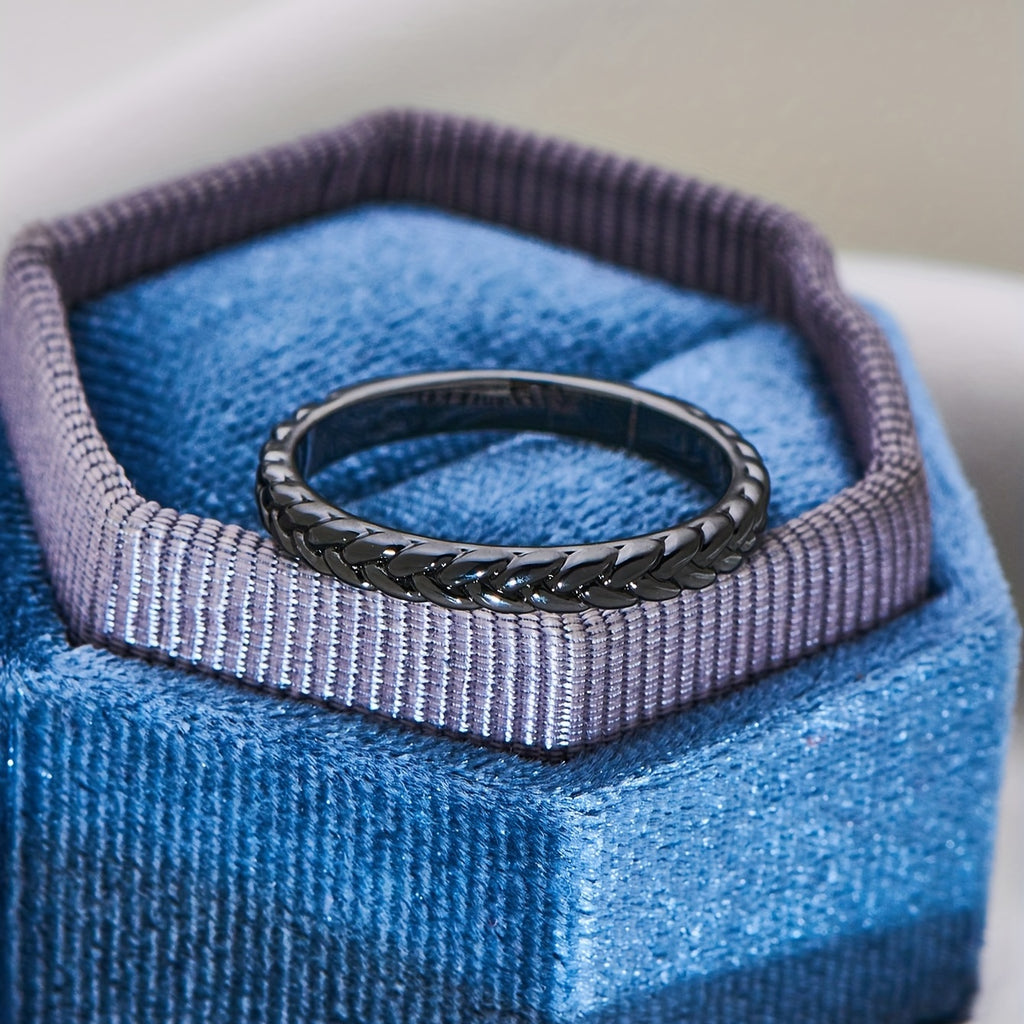 Simple Temperament Finger Ring Braided Copper Hand Jewelry Decor For Women