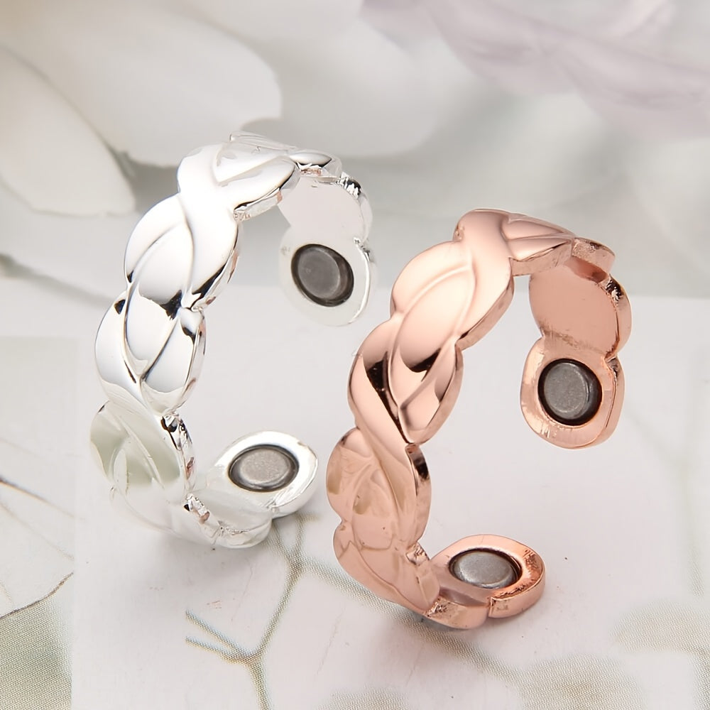 Copper Magnetic Ring for Women, Adjustable Copper Ring Ladies Fingers Thumb Copper Jewelry Gift for Loved One