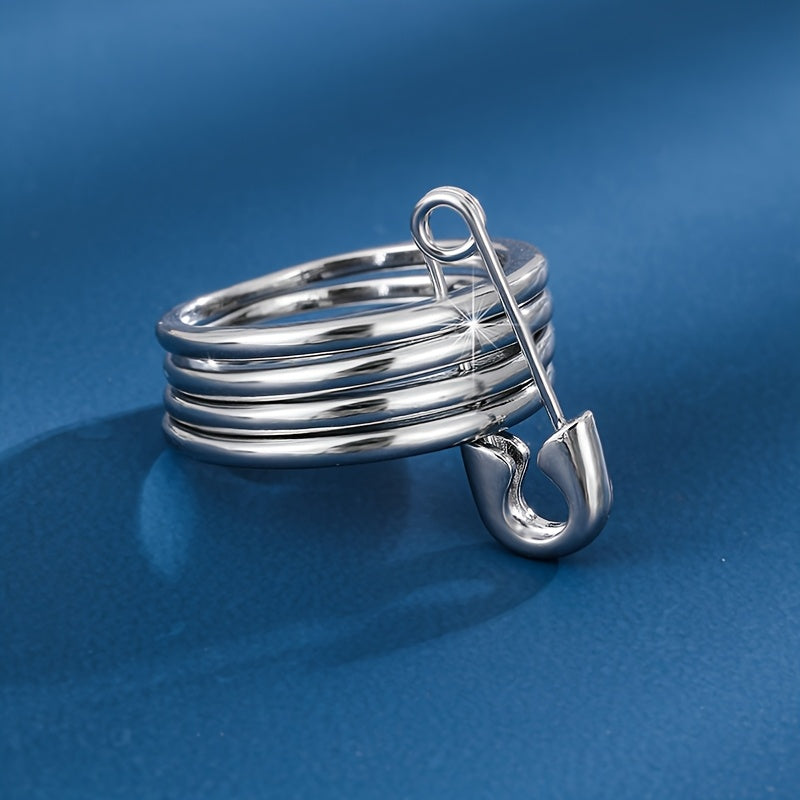 1  Pin-style Split-ring Design Women's Ring