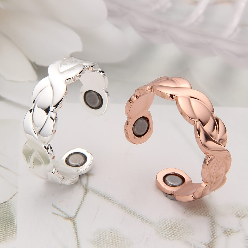Copper Magnetic Ring for Women, Adjustable Copper Ring Ladies Fingers Thumb Copper Jewelry Gift for Loved One