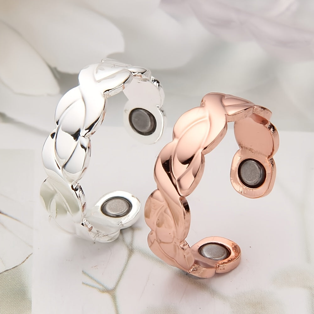 Copper Magnetic Ring for Women, Adjustable Copper Ring Ladies Fingers Thumb Copper Jewelry Gift for Loved One
