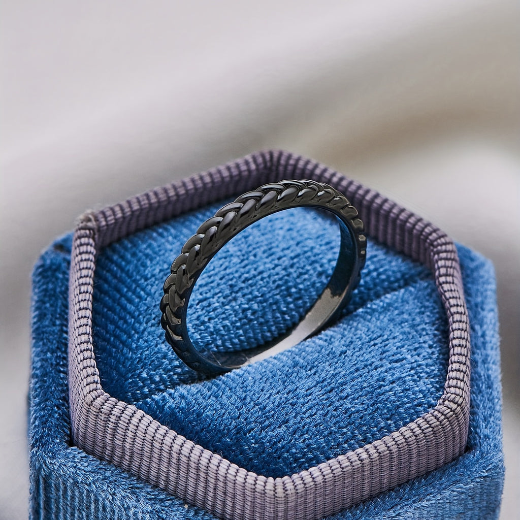 Simple Temperament Finger Ring Braided Copper Hand Jewelry Decor For Women