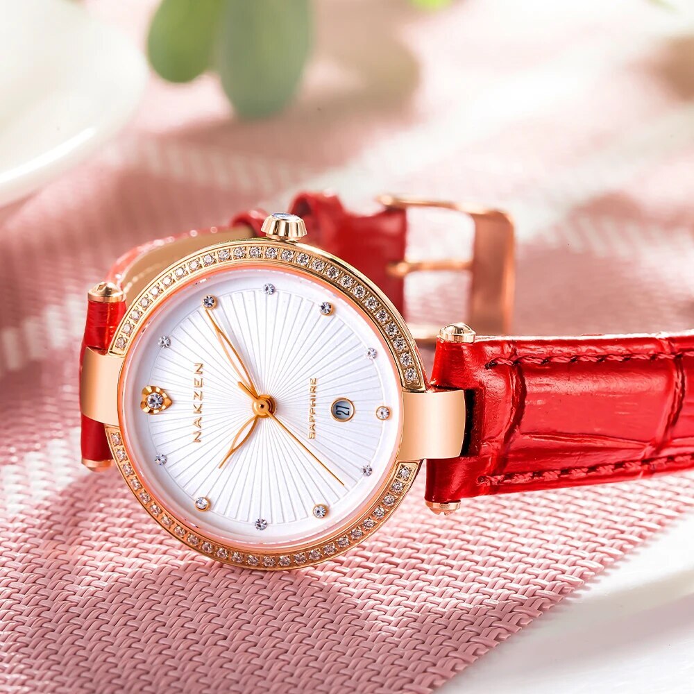 Fashion Women Watches 2021 New Leather Minimalist Watch Ladies Quartz Japan Movement Dress Wrist Watch Clock Montre Femme 4066