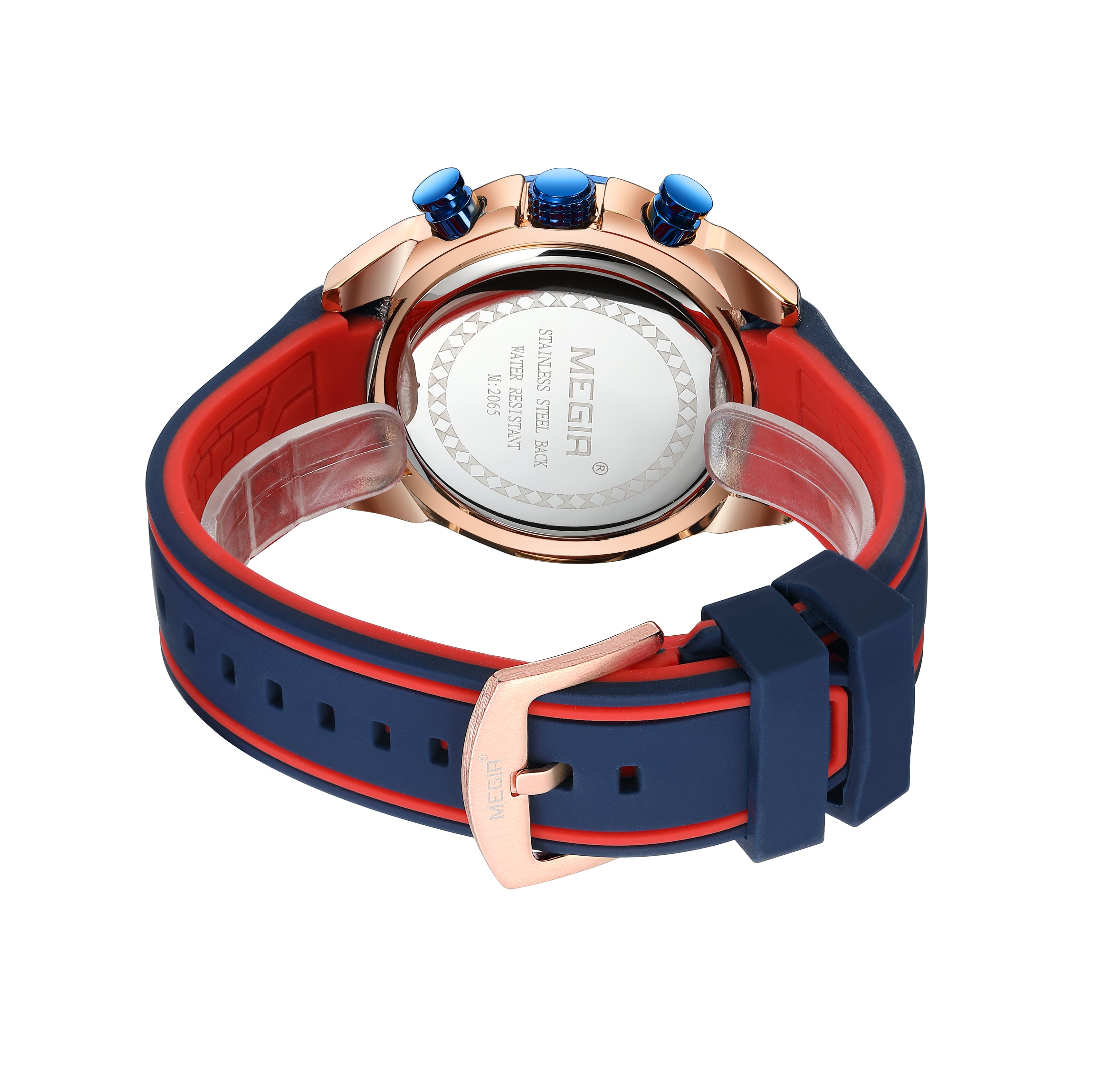 MEGIR Fashion Men's Watches Silicone Military Sport Watch Waterproof Date Chronograph Clock Wristwatch Relogio Masculino 2065