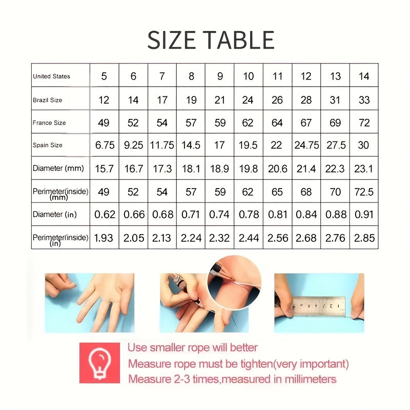 ANGOL Bohemian Style Eternal Pin Ring Set, Multi-Layer Unplated with Sparkling Cut Cubic Synthetic Zirconia on Copper Base, Perfect Gift for Casual Attire and Party Shiny Accessory