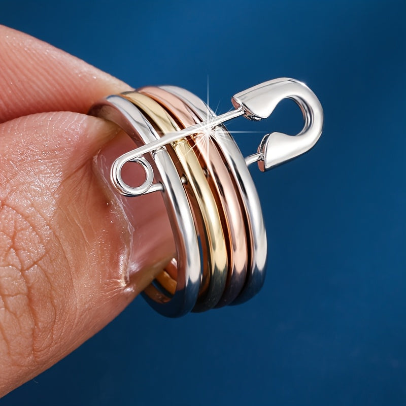 1  Pin-style Split-ring Design Women's Ring
