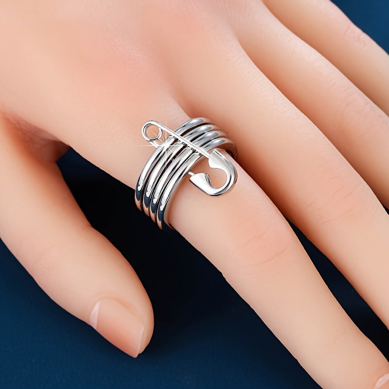 1  Pin-style Split-ring Design Women's Ring
