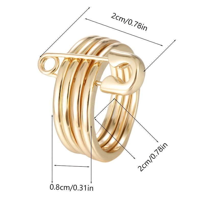 1  Pin-style Split-ring Design Women's Ring