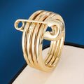 1  Pin-style Split-ring Design Women's Ring