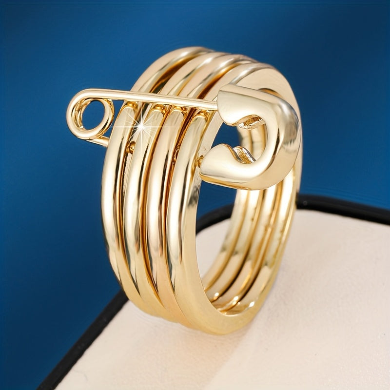 1  Pin-style Split-ring Design Women's Ring