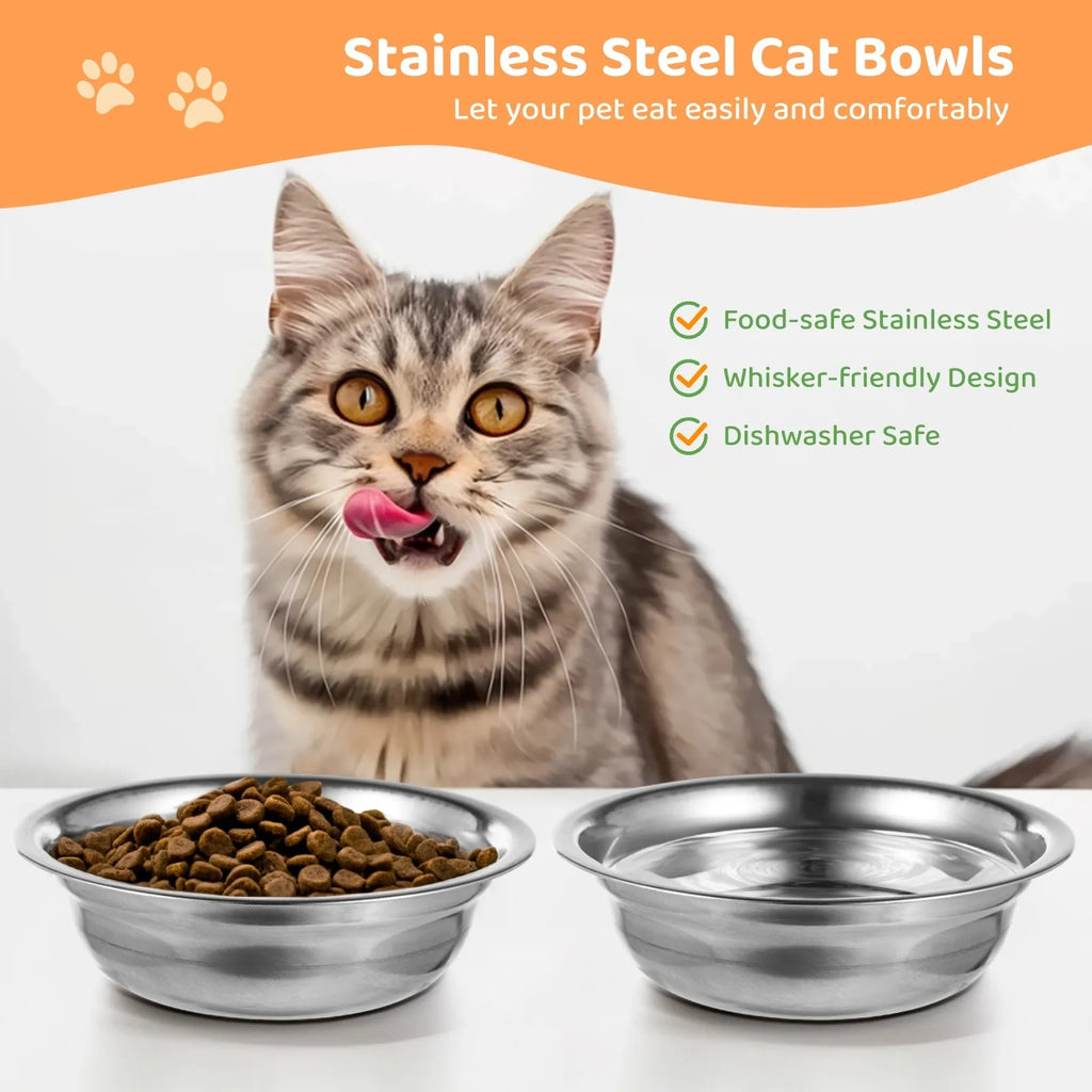 15Pcs Pet Bowls Stainless Steel