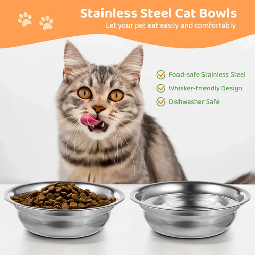 15Pcs Pet Bowls Stainless Steel