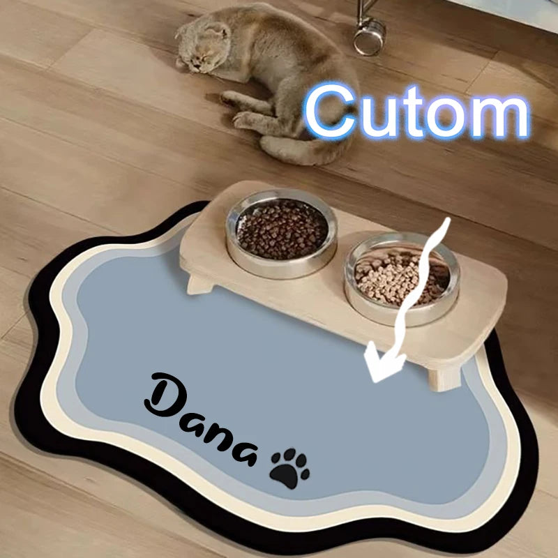  Pet Feeding Mat Cute Shape Non-Slip Waterproof Home Decoration