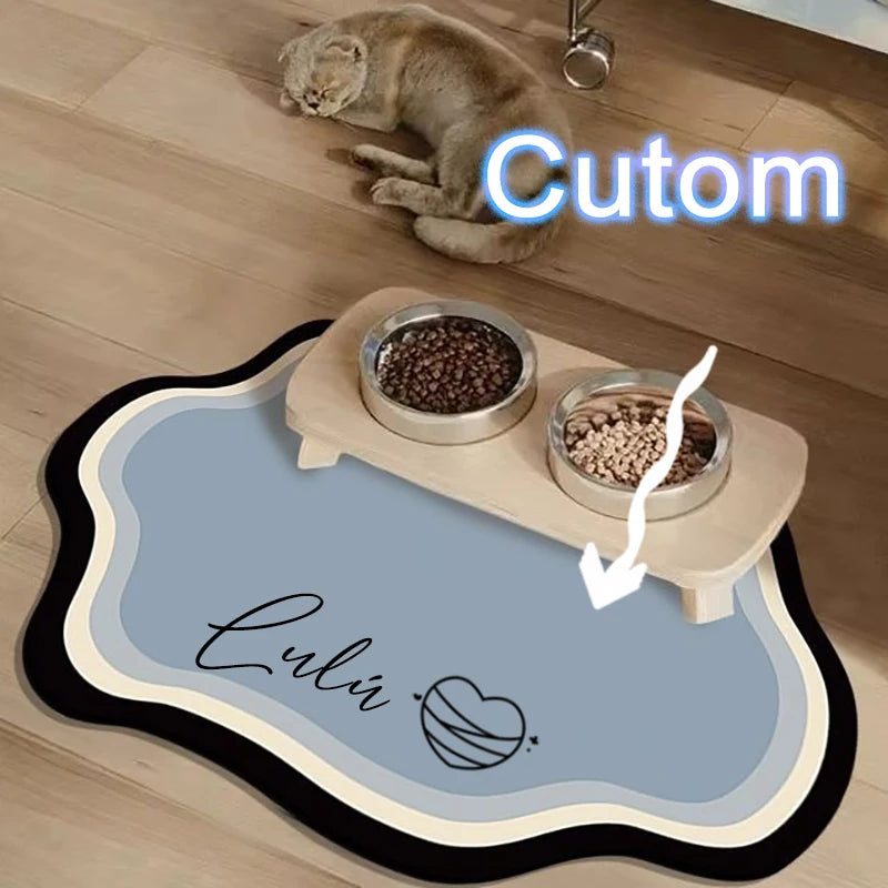  Pet Feeding Mat Cute Shape Non-Slip Waterproof Home Decoration