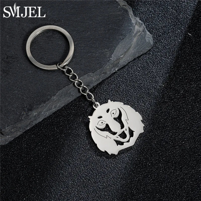 Cartoon Kitten Keychain Fashion Animal Key Chain Creative Happy Cat Pendant for Women Car Keyring Purse Bag Accessories DIY Gift