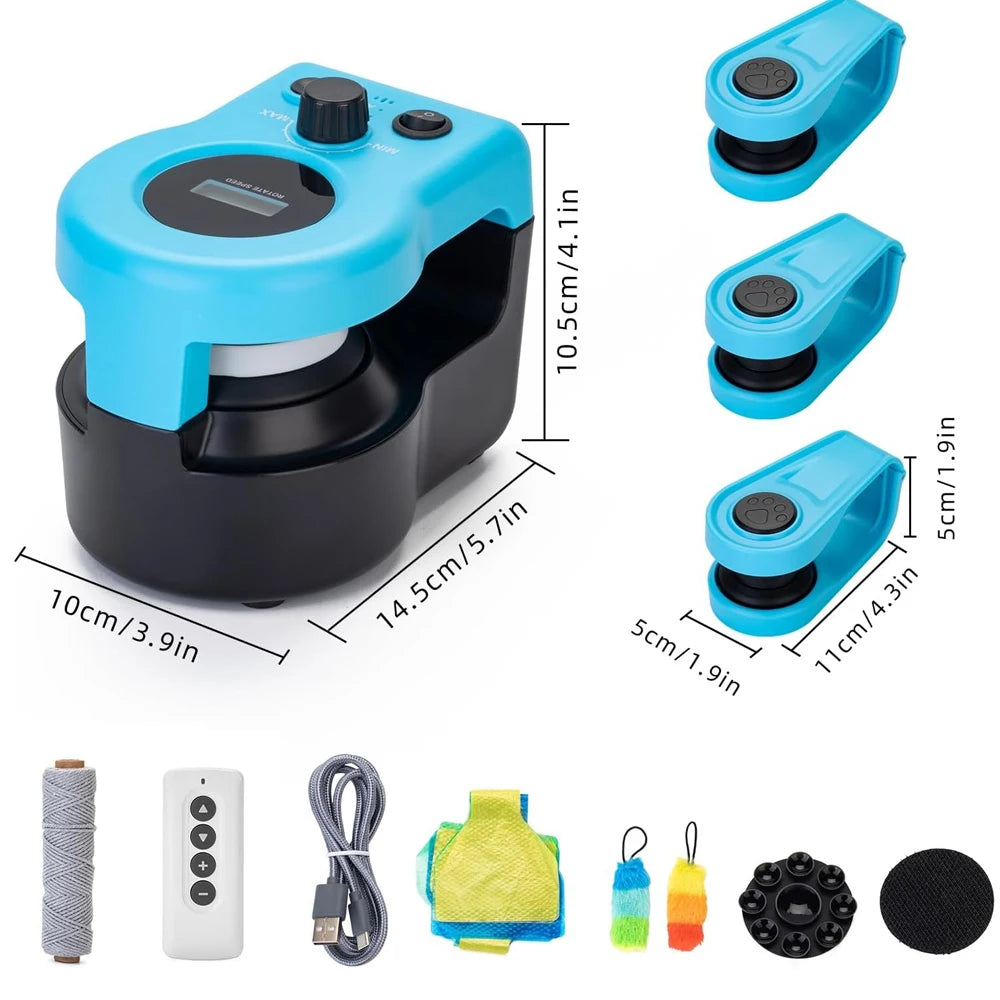 Interactive cat and dog chase toy, USB charging automatic bait, used for pet exercise and training, durable plastic material