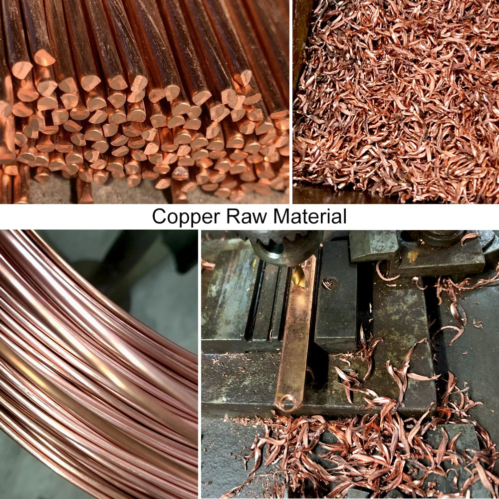 Vinterly Pure Copper Magnetic Rings 6mm Shiny Health Energy Copper Cuff Finger Adjustable Jewelry High Magnet Resizable Metal