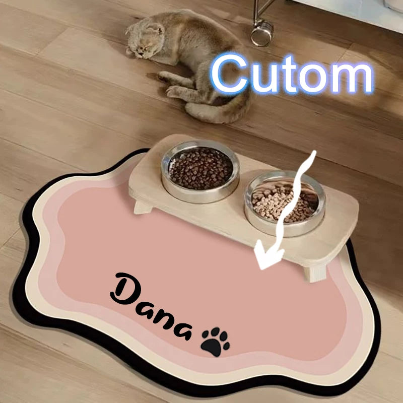  Pet Feeding Mat Cute Shape Non-Slip Waterproof Home Decoration