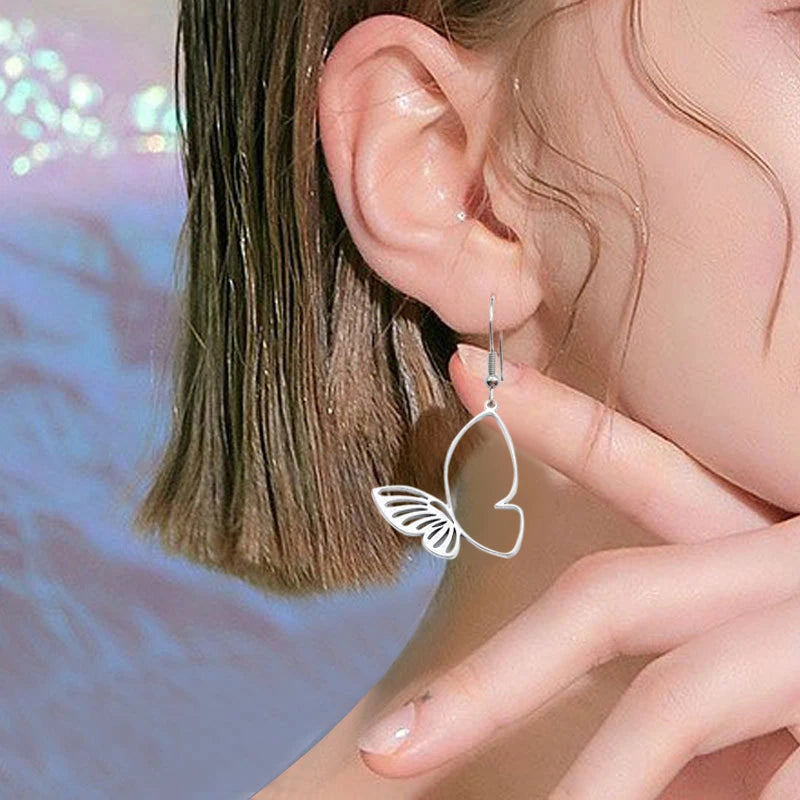 10pcs Zinc alloy Filigree Stamping Pendants Butterfly Hollow Metal Charms DIY Necklace earrings Jewelry Accessories39mmx 38mm