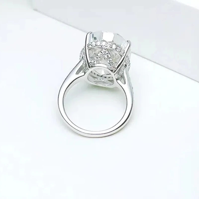 Big Luxury Lab Diamond Ring 20ct Vintage 100% Silver 925 Engagement Ring Jewelry for Women