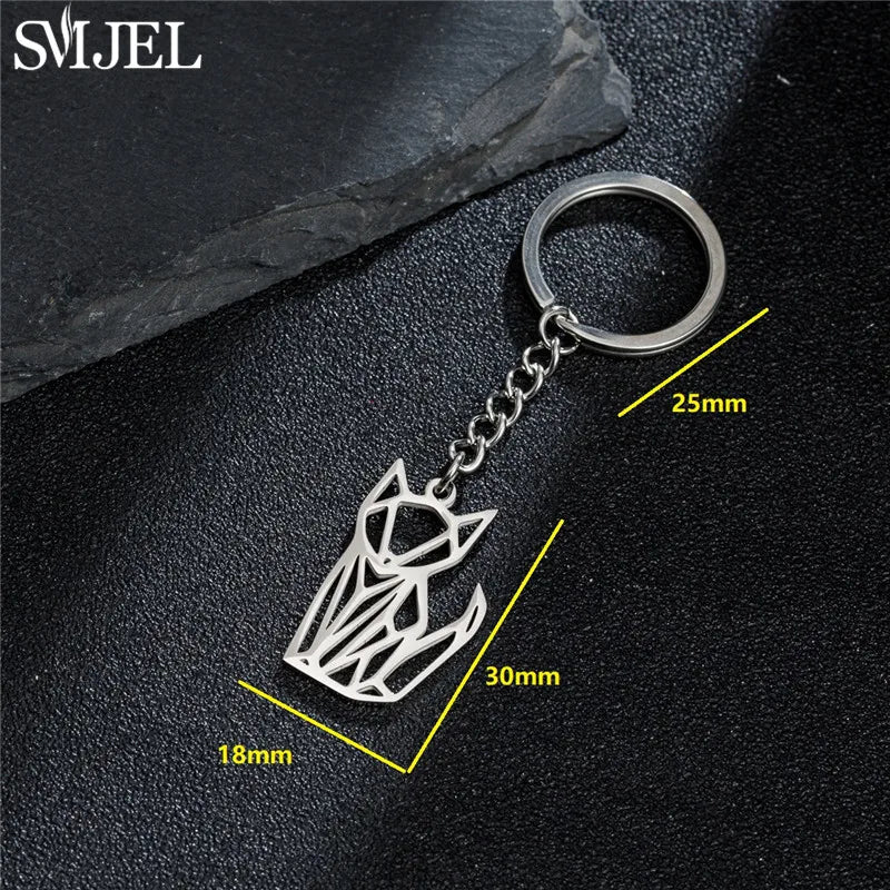 Cartoon Kitten Keychain Fashion Animal Key Chain Creative Happy Cat Pendant for Women Car Keyring Purse Bag Accessories DIY Gift