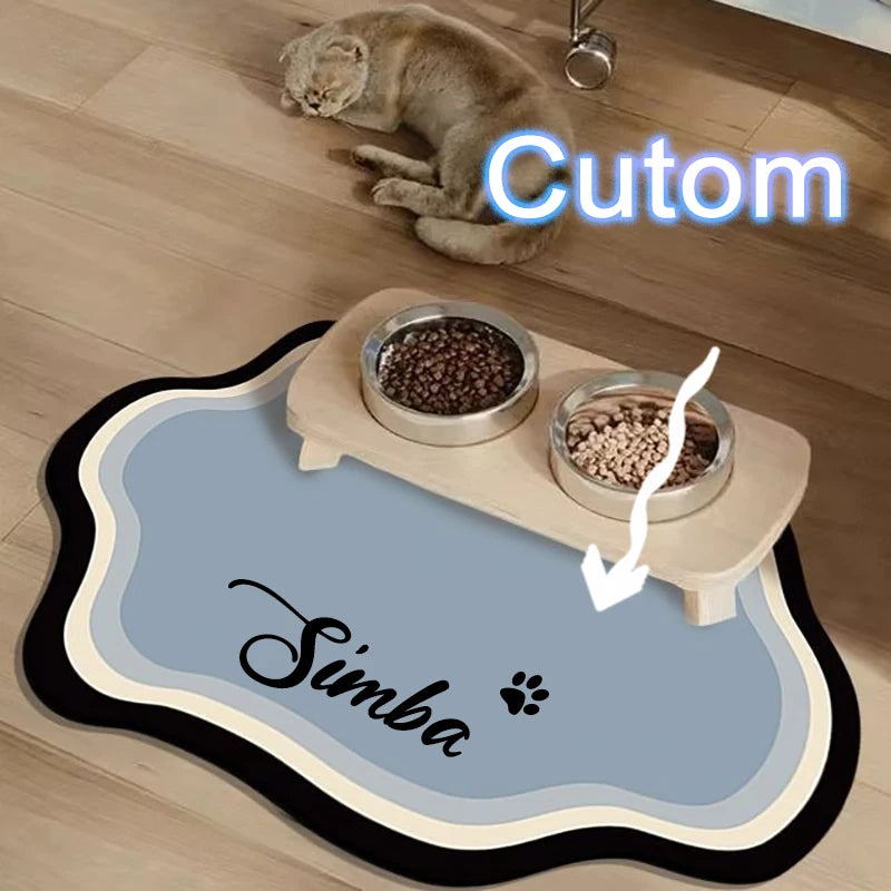  Pet Feeding Mat Cute Shape Non-Slip Waterproof Home Decoration