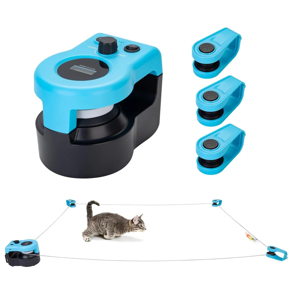 Interactive cat and dog chase toy, USB charging automatic bait, used for pet exercise and training, durable plastic material