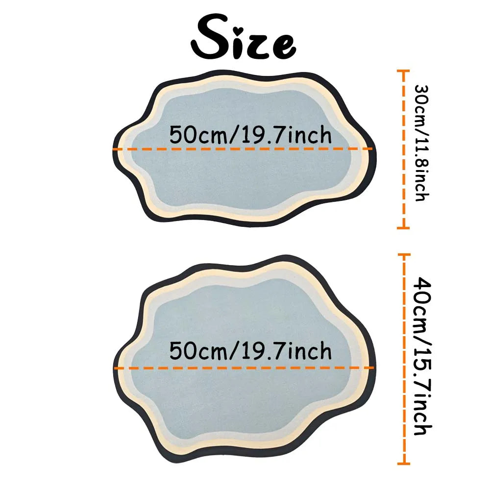  Pet Feeding Mat Cute Shape Non-Slip Waterproof Home Decoration