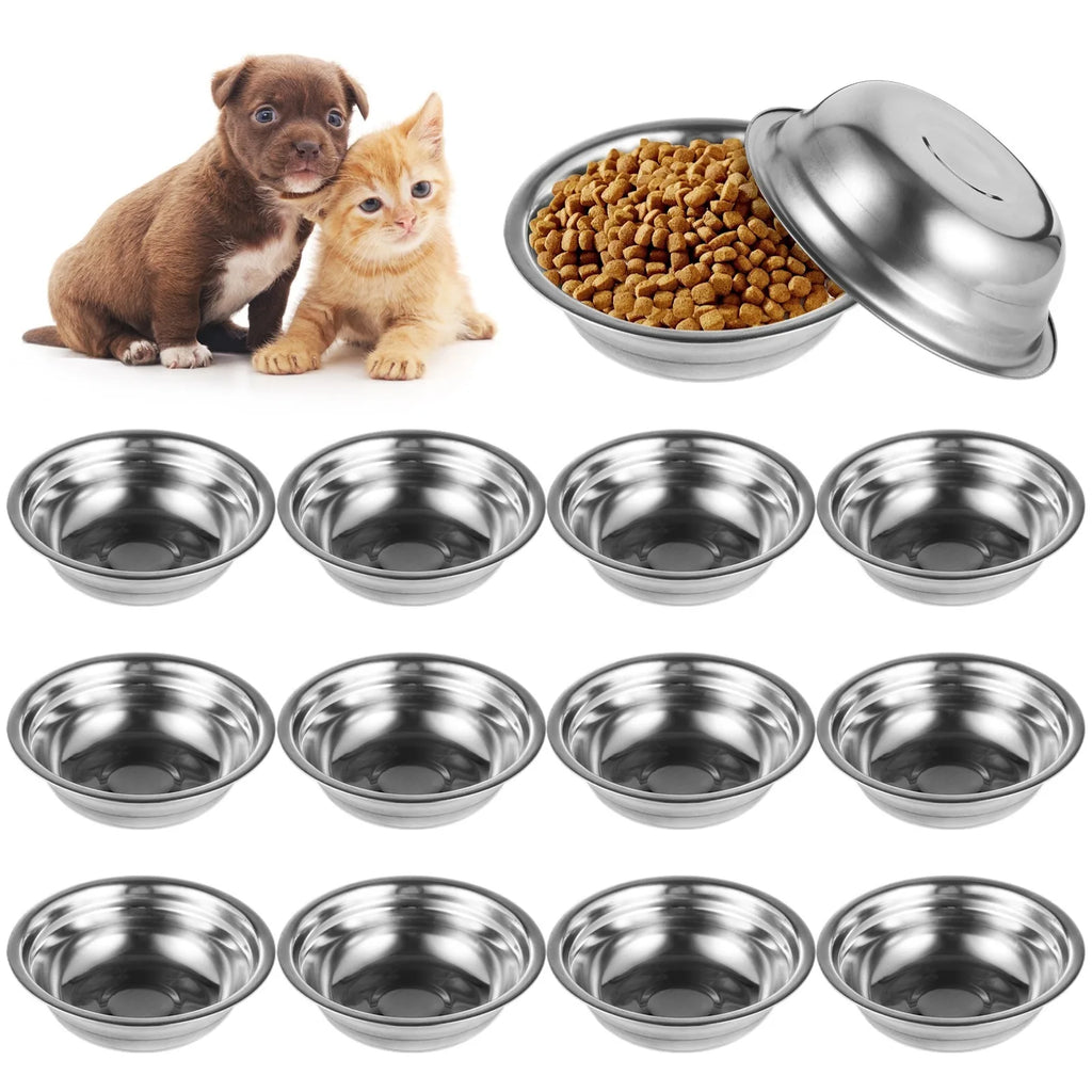 15Pcs Pet Bowls Stainless Steel