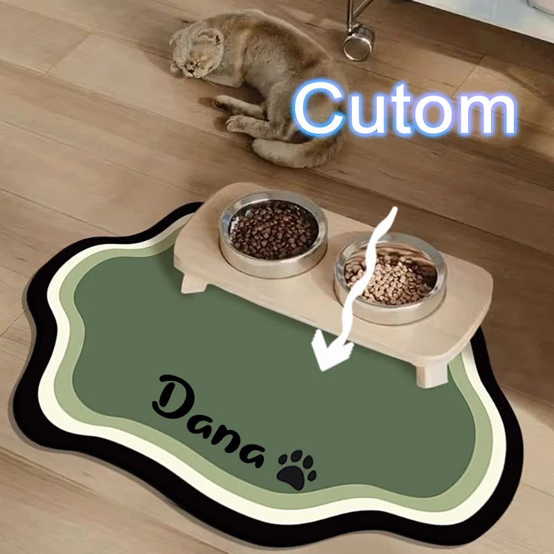  Pet Feeding Mat Cute Shape Non-Slip Waterproof Home Decoration