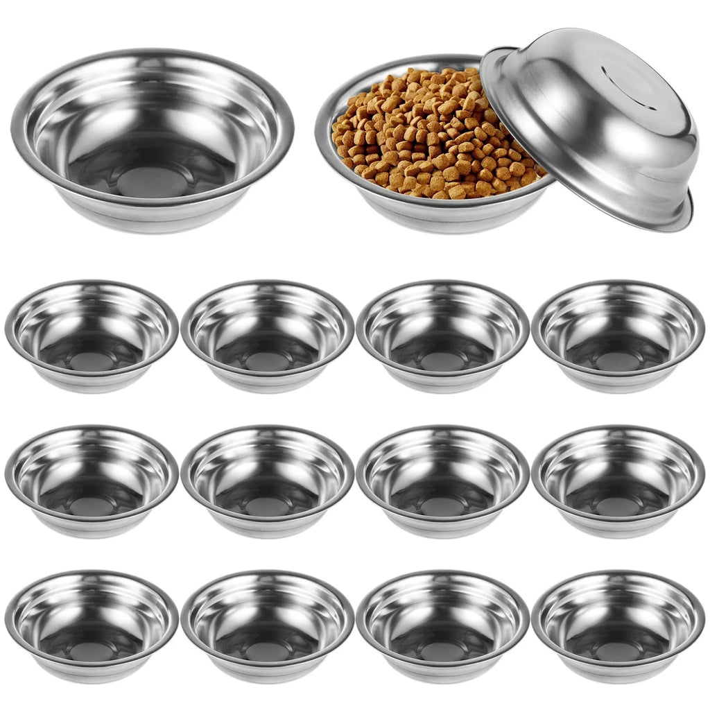 15Pcs Pet Bowls Stainless Steel