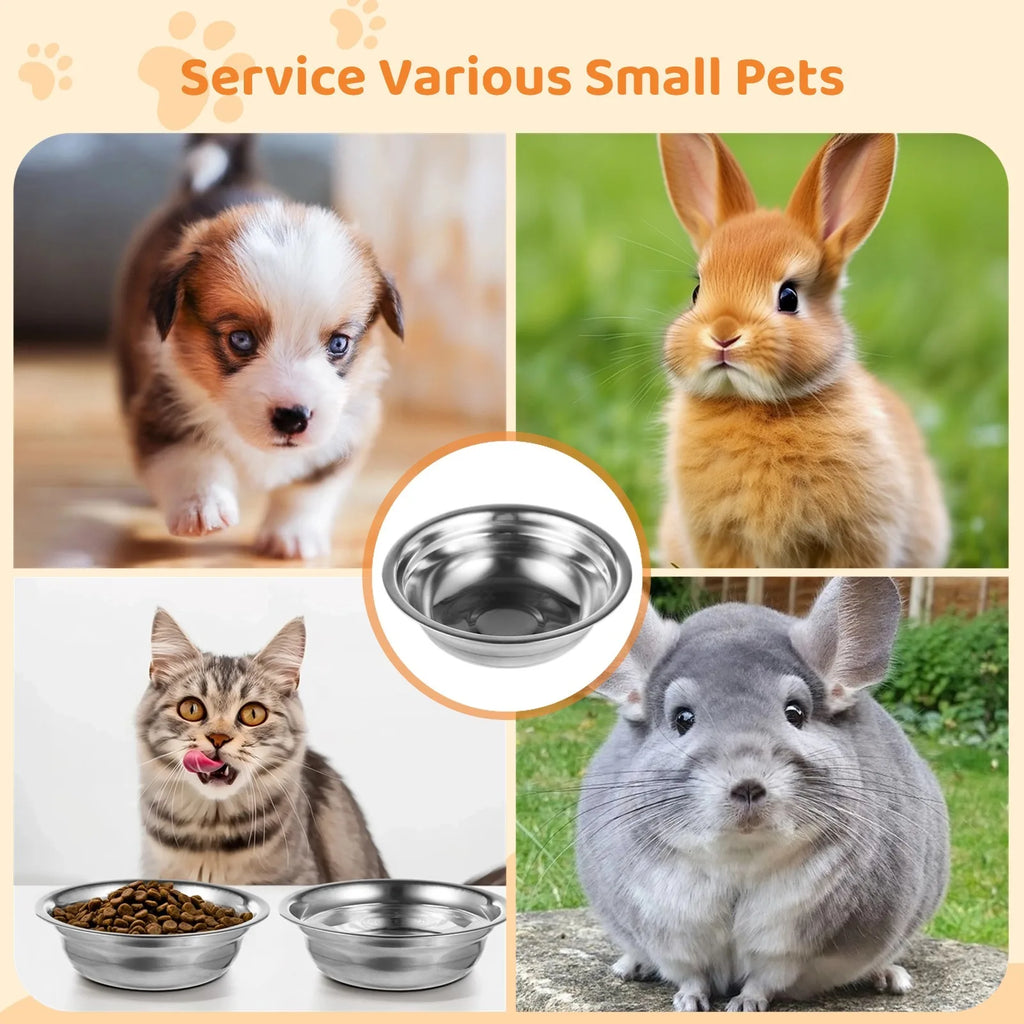15Pcs Pet Bowls Stainless Steel