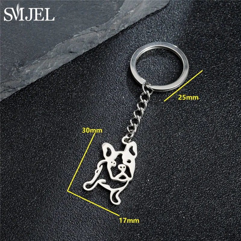 Cartoon Kitten Keychain Fashion Animal Key Chain Creative Happy Cat Pendant for Women Car Keyring Purse Bag Accessories DIY Gift