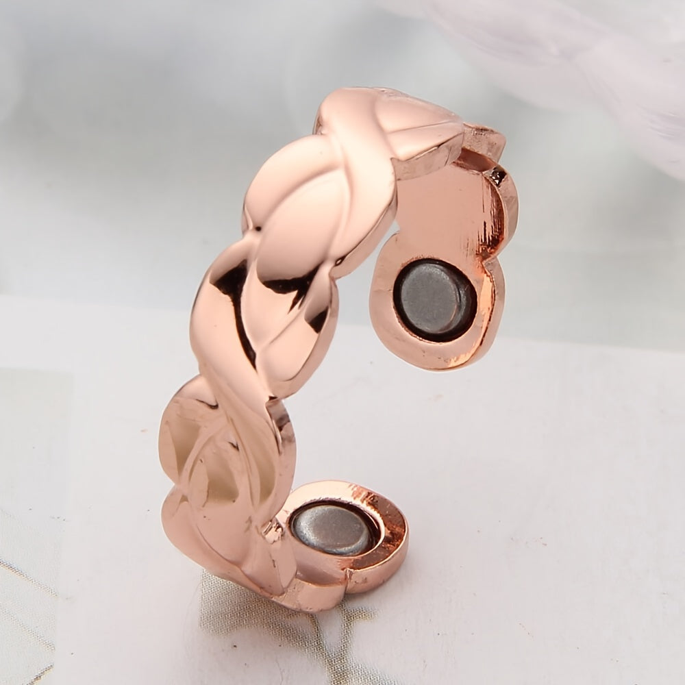 Copper Magnetic Ring for Women, Adjustable Copper Ring Ladies Fingers Thumb Copper Jewelry Gift for Loved One