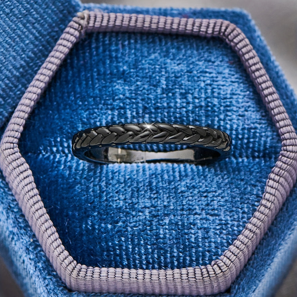 Simple Temperament Finger Ring Braided Copper Hand Jewelry Decor For Women