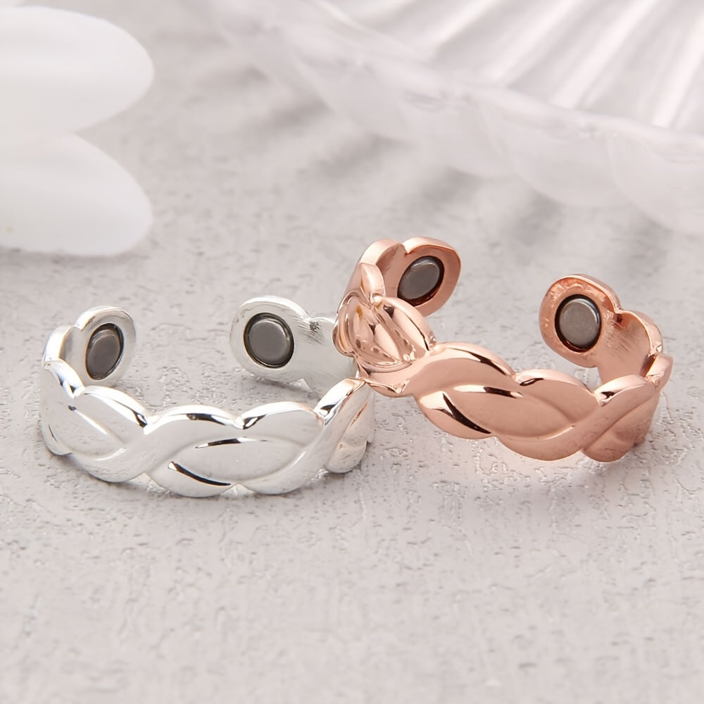 Copper Magnetic Ring for Women, Adjustable Copper Ring Ladies Fingers Thumb Copper Jewelry Gift for Loved One
