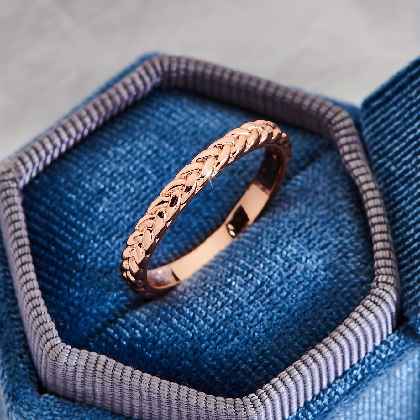 Simple Temperament Finger Ring Braided Copper Hand Jewelry Decor For Women