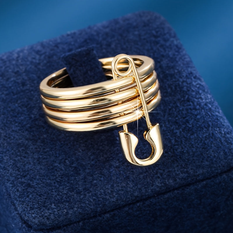 1  Pin-style Split-ring Design Women's Ring