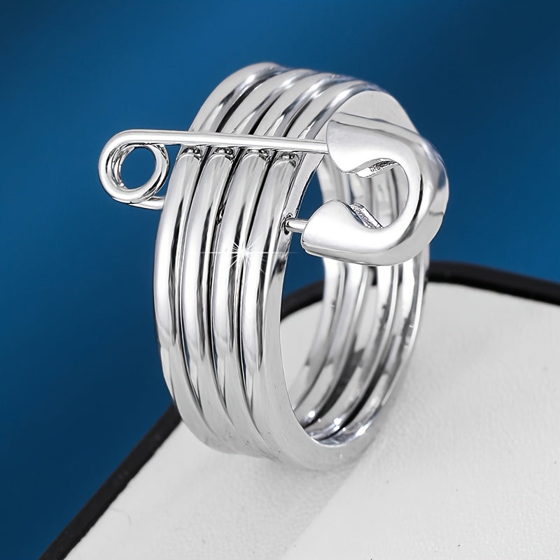 1  Pin-style Split-ring Design Women's Ring