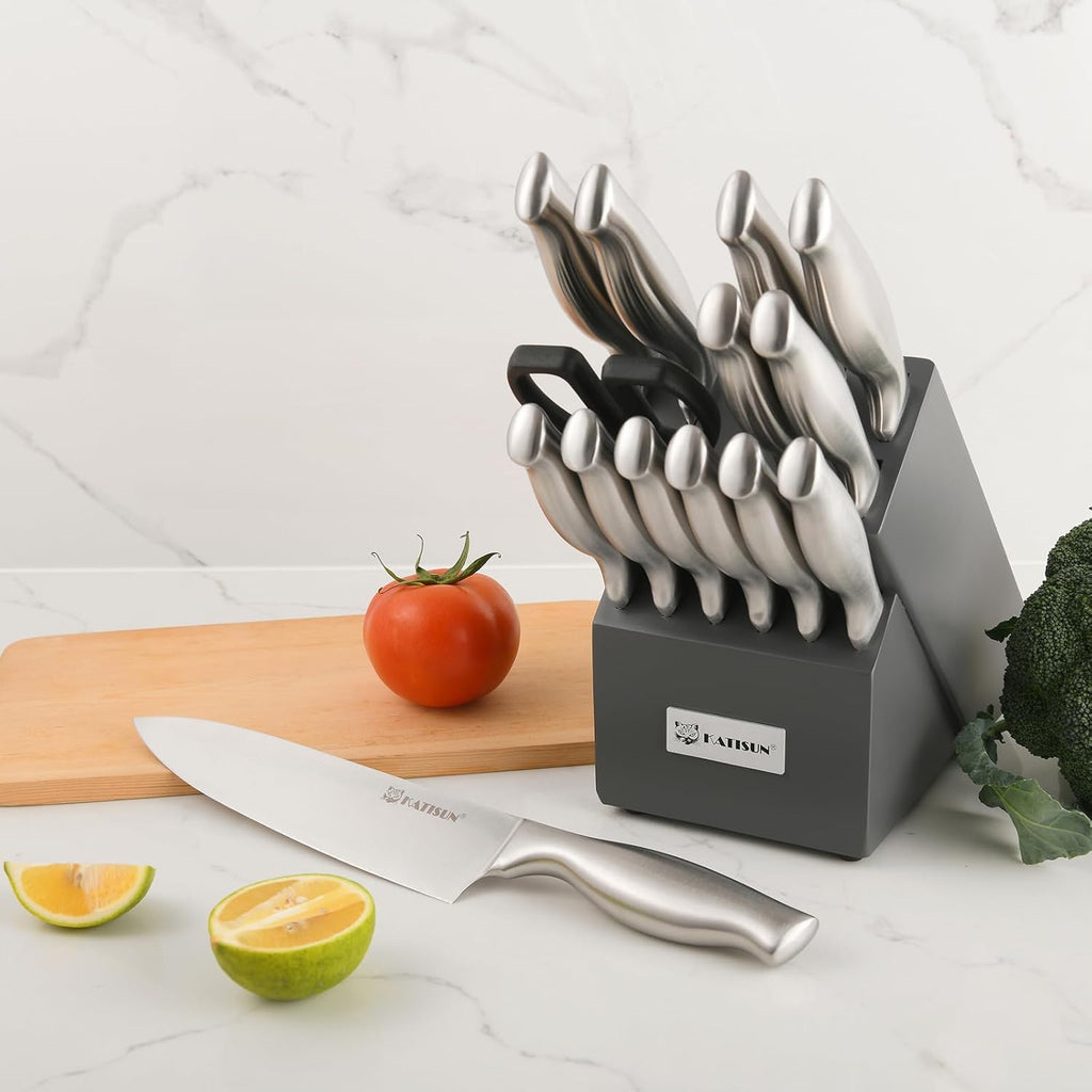 15 Pieces Knife Set With Block