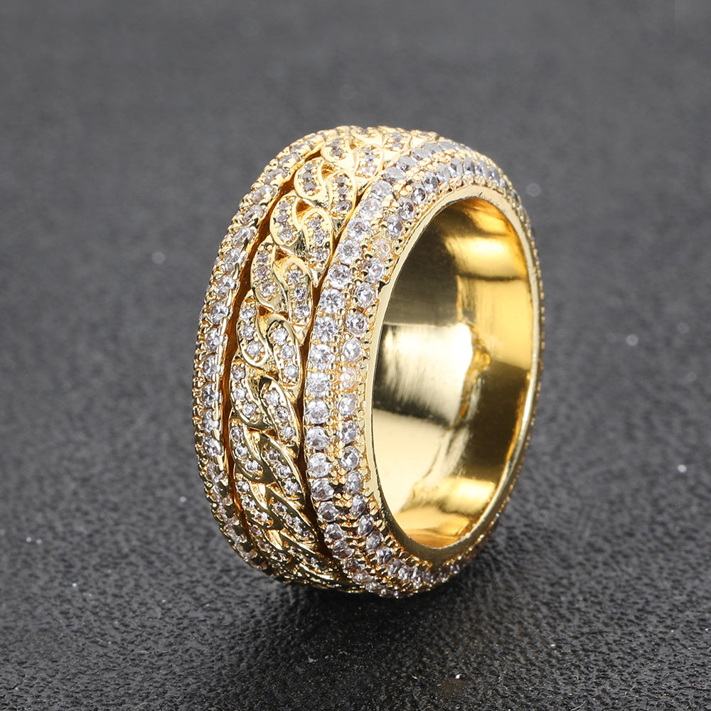 Rotatable Cuban Ring