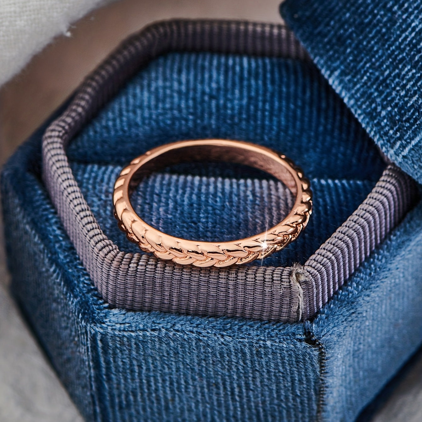 Simple Temperament Finger Ring Braided Copper Hand Jewelry Decor For Women